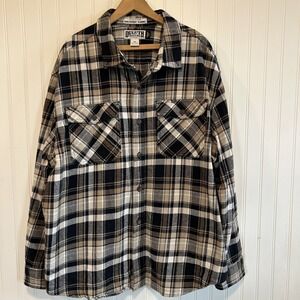 Duluth Trading Co Heavy Weight Champ Burlyweight Flannel Men's 3XL Black Plaid